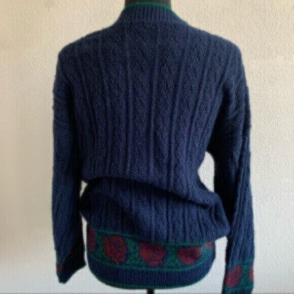 Lauren Ralph Lauren Rare Vintage Cable Cardigan Sweater With Gold Buttons - Picture 11 of 17